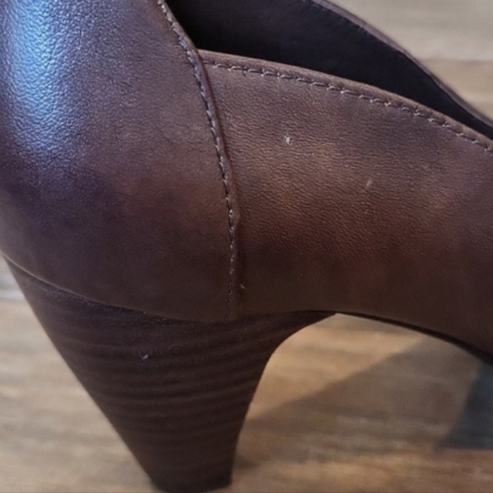 Spring Step Mirth Bohemian Leather Pumps in Two-Tone Brown, Size 37, Size 7 - Picture 5 of 16